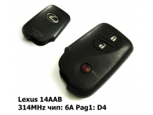Смарт-ключ Lexus 2+1кн. 314MHz 14AAB Pg1-D4