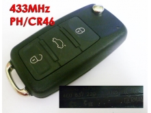 Выкидной ключ Audi 3кн. 433MHz PCF7946