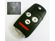 Acura TSX, TL Выкидной ключ с чипом и пультом  3+1 кн. 