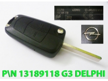 Выкидной ключ Opel 2кн. 433MHz PCF7946 VECTRA C, SIGNUM